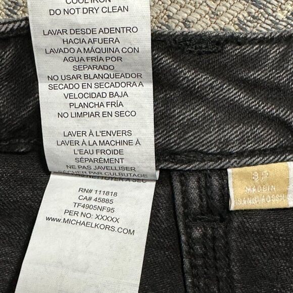 Michael Kors Women Jeans Selma Hi Rise 8P Black Selma Cropped Flare $110 NWT - Picture 10 of 10